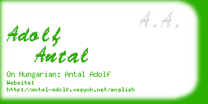 adolf antal business card